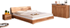 Bett Bento 15 Sonderlänge 140x220 Kernbuche massiv Holzkopfteil und Holzbeine Bild 1