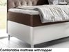 MEBLINI Kinderbett mit Bettkasten FILIPPO 3 90x200 Rechts – H3/Braun Samt Gepolstert Einzelbett mit Matratze - Polsterbett mit Stauraum - Bett mit Kopfteil – Stauraumbett Bild 4