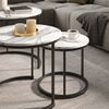 Couchtisch-Set Montreal Weiß/Schwarz 55 x 55 cm 3 Teile Vicco Bild 4