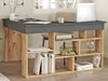 Vente-unique - LILEUL Büromöbel Holz, Platte GrauBeige - B 120 cm x H 72 cm x L 129 cm Bild 5
