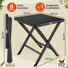 Casaria 'Rom' Klapphocker (1 St), Polyrattan / Stahl schwarz, 40 x 44 x 44 cm Bild 3