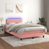 vidaXL Boxspringbett mit Matratze & LED Rosa 120x190 cm Samt 3270170 Bild 5