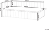 Tagesbett Samtstoff LISIEUX 90x200 cm Cremeweiß Bild 2