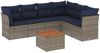 vidaXL 7-tlg. Garten-Sofagarnitur mit Kissen Grau Poly Rattan 3255991 Bild 2