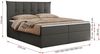 Boxspringbett, Polsterbett mit Bettkasten - PREMIUM-10 - 160x200cm - Grau Kunstleder - H4 Bild 5
