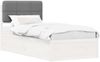 vidaXL Bettgestell mit gepolstertem Kopfteil Hellgrau 90 x 190 cm 877738 Bild 2