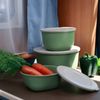 Koziol Dose Connect Box mit Deckel, Schüssel, Schale, Kunststoff-Holz-Mix, Nature Leaf Green, 2 L, 7871703 Bild 4