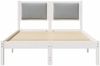 vidaXL Bettrahmen Hellgrau 120 x 190 cm Massives Kiefernholz 878138 Bild 5