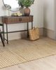 Teppich Jute beige 80 x 300 cm kariertes Muster Kurzflor ARAPTEPE Bild 3