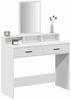 vidaXL Schminktisch mit Regal Weiß 100 x 41 x 140 cm Holzwerkstoff 865145 Bild 3