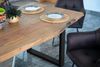 Esstisch Baumkante Akazie stone 220 (320) x 100 mit Ansteckplatten BARCELONA 77136872 Bild 5