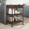 vidaXL Küchenwagen Braun Eichen-Optik 60x48x89,5 cm Holzwerkstoff 842375 Bild 4