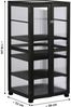 dobar 58556FSCe - Großer Anzuchtschrank Dome - Gewächshaus mit 4 Fächern für Innen- und Außenbereich - Treibhaus, Pflanzenhaus - 70 x 52 x 124 cm - Anthrazit Bild 2