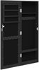 vidaXL Schmuckschrank mit Spiegel Wandmontage Schwarz 30x8,5x90 cm 353212 Bild 5