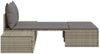 vidaXL Doppel-Sonnenliege mit Kissen Grau Poly Rattan 368391 Bild 5