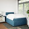 vidaXL Boxspringbett mit Matratze Blau 120x200 cm Samt 3288586 Bild 4