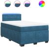 vidaXL Boxspringbett mit Matratze Blau 120x200 cm Samt 3288586 Bild 2