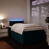 vidaXL Boxspringbett mit Matratze Blau 120x200 cm Samt 3288586 Bild 5