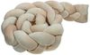 LuMali Nestchenschlange Bettschlange geflochten 210cm Nestchen Bettumrandung Babybett Zopf, Stillkissen Seitenschläfer Velour weich hypoallergen Pastellfarben Bild 2