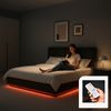 LED Polsterbett Tröstiar 160x200cm Schwarz [en. casa] Bild 5
