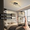Nettlife Deckenleuchte Flur Schwarz 6W 3000K Modern Innen Wellen Design Warmweiß, LED fest integriert, Warmweiß, Schlafzimmerlampe Warmweiß LED Deckenbeleuchtung für Küche Flur Bild 3