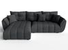 AX LIVING L Form Ecksofa dunkelgrau Verciani Schlaffunktion Bettkasten Bild 5