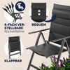 CASARIA® Gartenmöbel Set 4 Stühle mit Gartentisch Anthrazit Bild 5