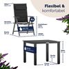 CASARIA® Gartenmöbel Set 4 Stühle mit Gartentisch Anthrazit Bild 4