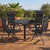 CASARIA® Gartenmöbel Set 4 Stühle mit Gartentisch Anthrazit Bild 2