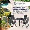 CASARIA® Gartenmöbel Set 4 Stühle mit Gartentisch Anthrazit Bild 3