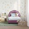 vidaXL Kinderbettgestell mit Kopfteil Lila 70 x 140 cm Samt 42010898 Bild 3