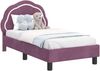 vidaXL Kinderbettgestell mit Kopfteil Lila 70 x 140 cm Samt 42010898 Bild 2