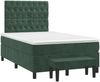 vidaXL Boxspringbett mit Matratze Dunkelgrün 120x200 cm Samt 3138016 Bild 3
