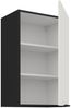 Küchen Hängeschrank 45 cm ARIA Weiss ultra matt + Schwarz matt, hochwertige Fronten mit Anti Fingerprint Beschichtung Küchenzeile Küchenblock Bild 3