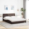vidaXL Bett mit Matratze "Hanko" Dunkelbraun 160x200 cm Stoff 3310541 Bild 3