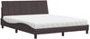 vidaXL Bett mit Matratze "Hanko" Dunkelbraun 160x200 cm Stoff 3310541 Bild 2