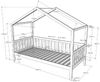 Hausbett 90x200 cm Kiefernholz Weiß Bild 3