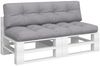 vidaXL Palettenkissen 2-tlg., Stoff, Grau Bild 3