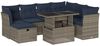 vidaXL 8-teiliges Gartensofa-Set mit Kissen, grau, Polyrattan 3274681 Bild 2