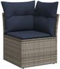 vidaXL 8-teiliges Gartensofa-Set mit Kissen, grau, Polyrattan 3274681 Bild 4