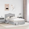 vidaXL Bettrahmen Graues Sonoma 120 x 200 cm Holzwerkstoff 3413626 Bild 3