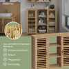 Bellamio 'Newa' Badezimmer Schrank, Bambus, natur, 87x33x100 cm, Badschrank mit 9 Ablagefächern Bild 3