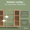 Bellamio 'Newa' Badezimmer Schrank, Bambus, natur, 87x33x100 cm, Badschrank mit 9 Ablagefächern Bild 4