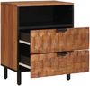 vidaXL Nachttisch Braun 50 x 33 x 62 cm Massivholz Mango 4017910 Bild 2