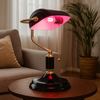 RGB LED Tischleuchte, Bankerlampe, schwarz gold, H 34 cm Bild 2