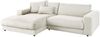 KAWOLA Sofa MADELINE Ecksofa Cord cremeweiß Longchair links 85 x 190 x 270 cm Bild 5
