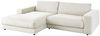 KAWOLA Sofa MADELINE Ecksofa Cord cremeweiß Longchair links 85 x 190 x 270 cm Bild 2