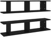 vidaXL Wandregale 2 Stk. Schwarz 90x18x20 cm Holzwerkstoff 807197 Bild 2