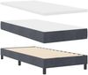 vidaXL Boxspringbett mit Kopfteil Dunkelgrau 90 x 190 cm Samt 3340419 Bild 4