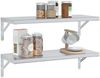 vidaXL Wandregale 2 Stk. 75x30 cm Silbern Edelstahl 3214506 Bild 4